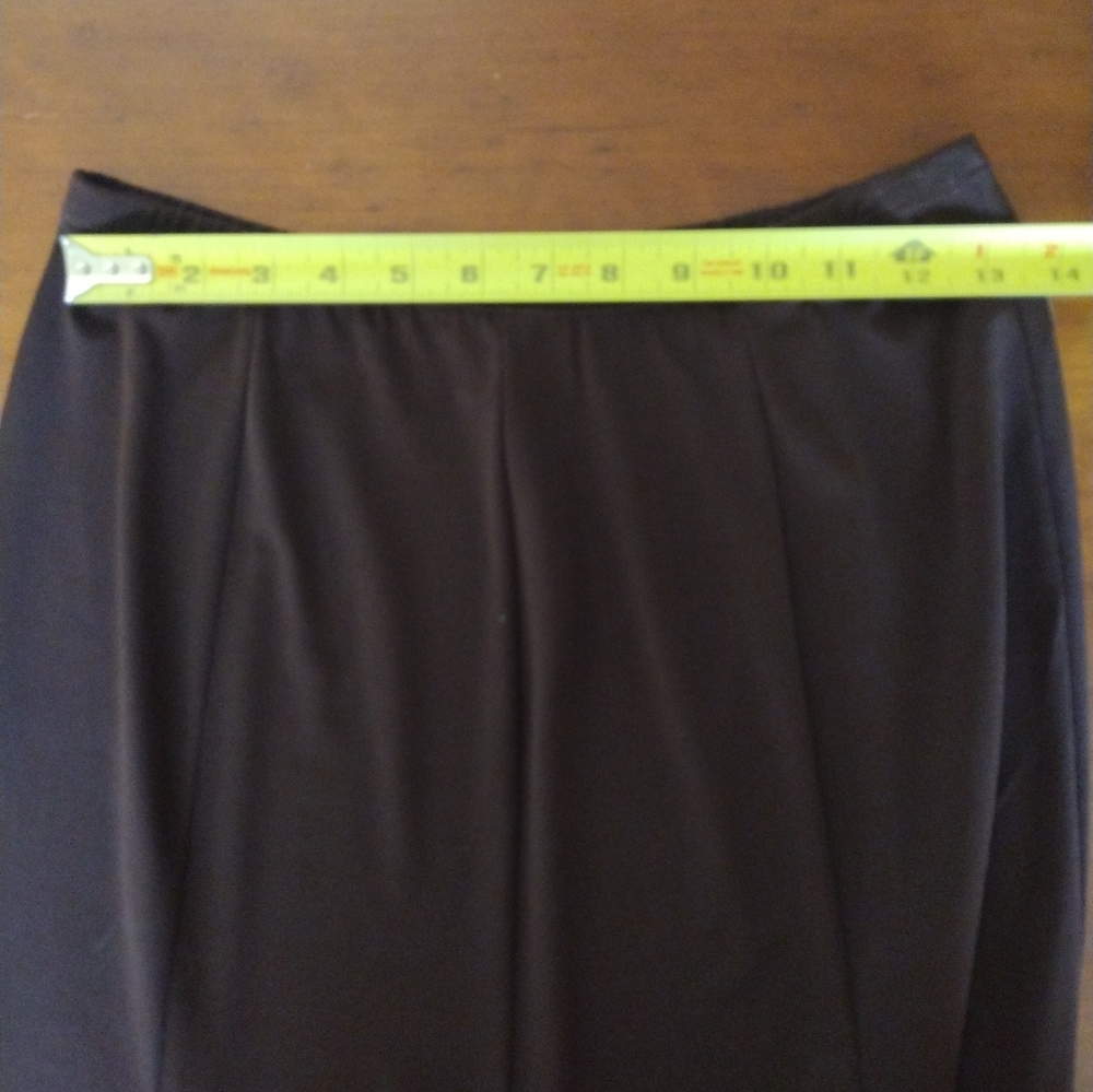 Bay Studio A-line Flare Elastic Waistband Chocolate Brown Skirt Size PM - Picture 6 of 10